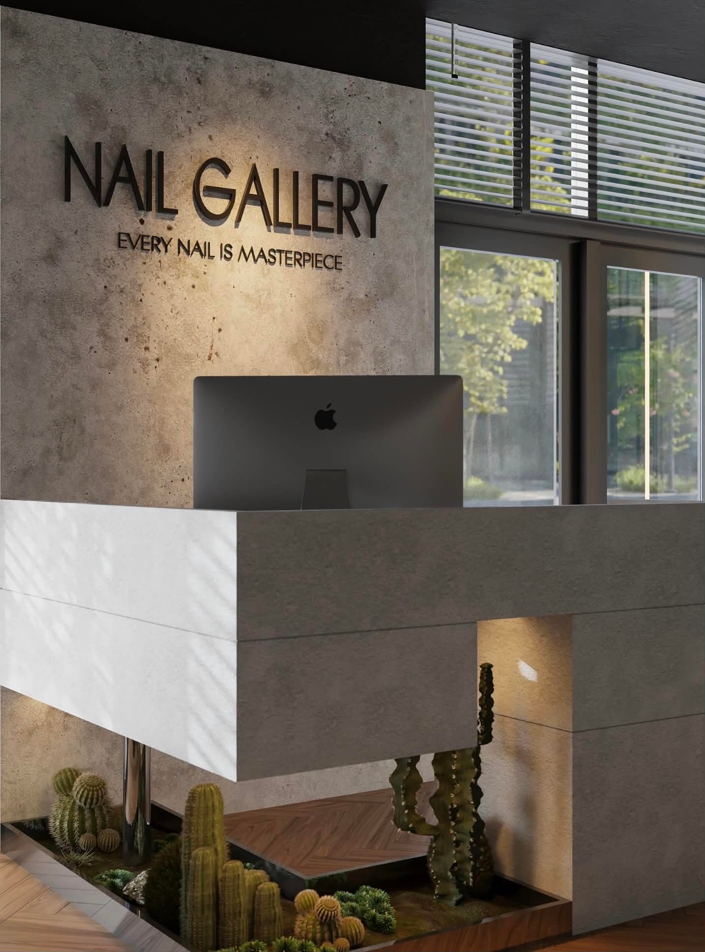 Empfangsbereich im Nagelstudio Nail Gallery Frankfurt